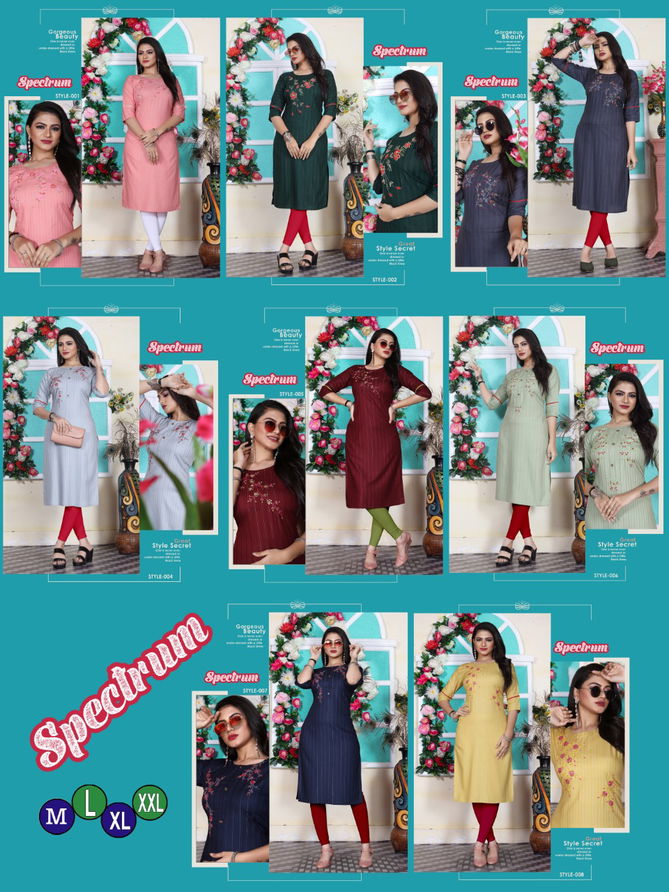 Aagya Spectrum Regular Wear Wholesale Designer Kurtis
